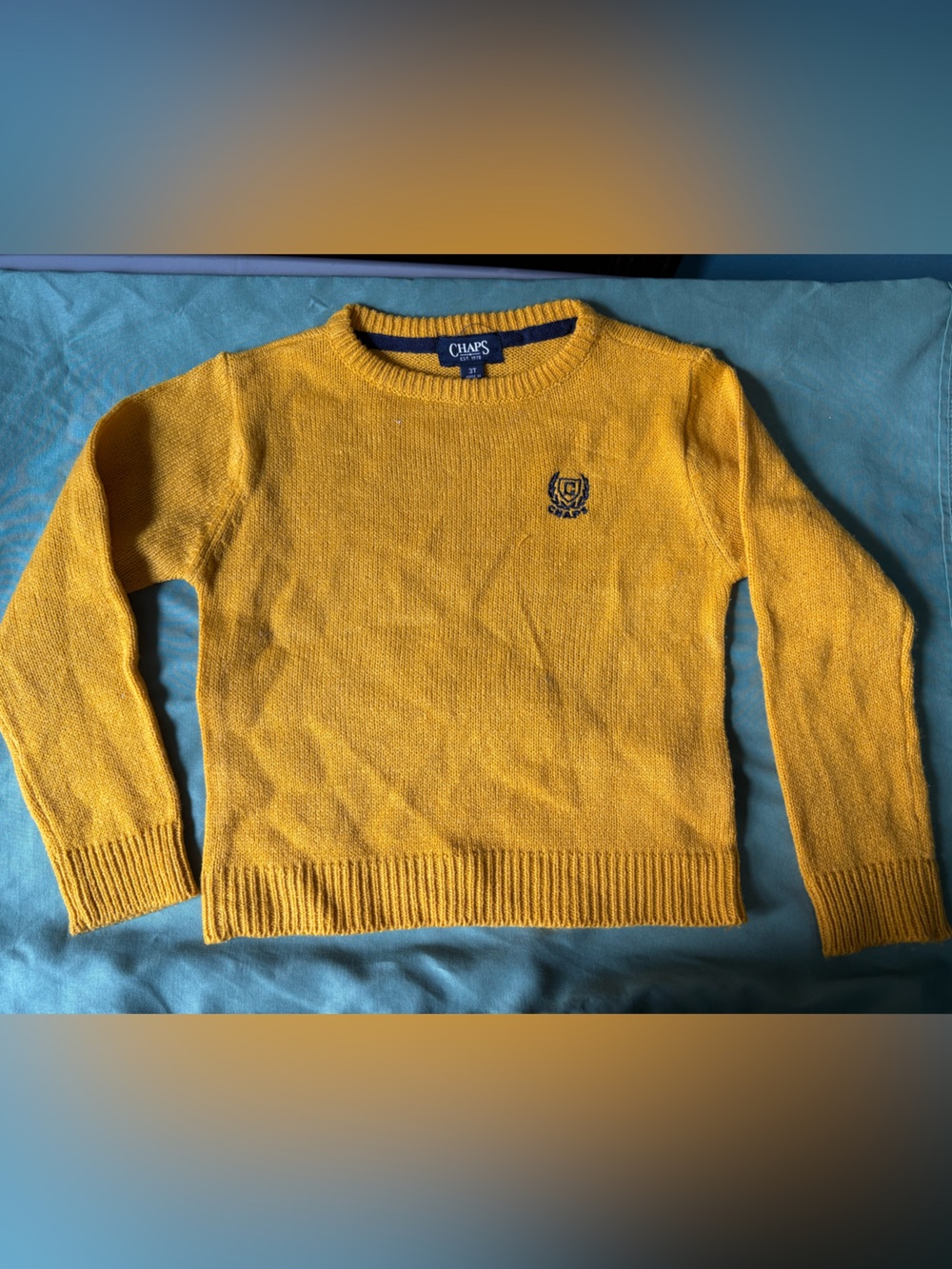 Chaps Kids Yellow Crewneck Sweater